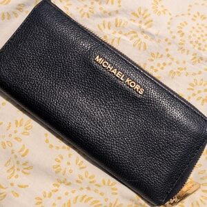Michael Kors Navy Leather Wallet